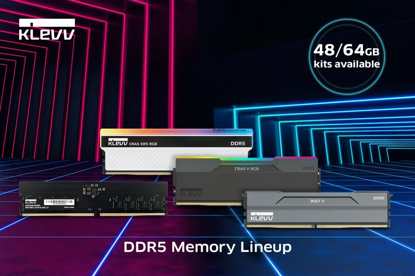 Klevv Launches 48 and 64 GB DDR5 RAM Kits